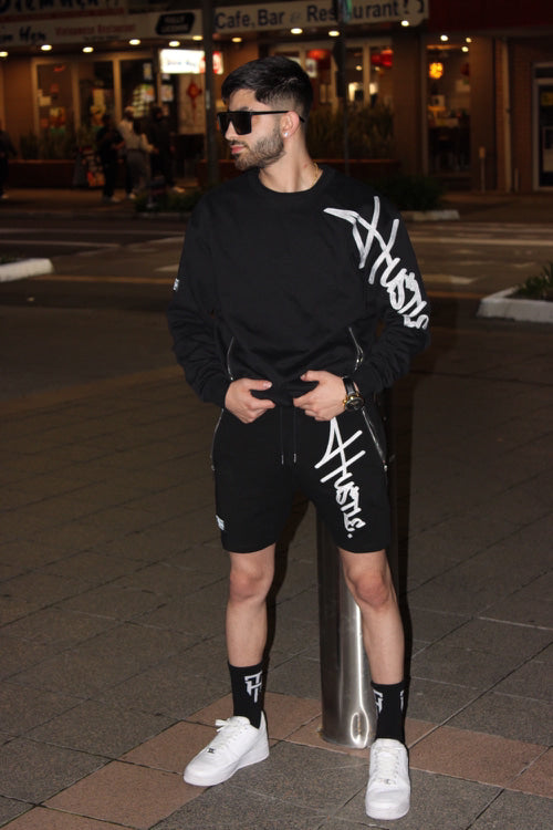 Black Script Logo Shorts