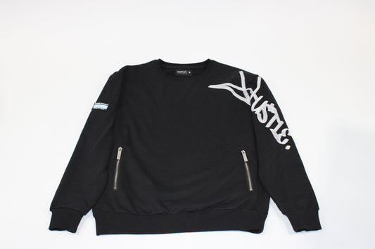 Black Script Logo Crewneck